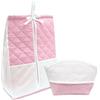 La Chiocciolina Set neonato da ricamare a punto croce, Porta pannolini e trousse portaoggetti con tela aida, Coordinato regalo nascita, Porta pannolini e Busta. (272 Rosa)