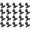 EASYKEENECOM 30 clip nere piccole per bulldog, in metallo, per cartelloni di carta, per borse, negozi, ufficio e cucina a casa (nero, 22 mm)