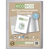 eco-eco Eco098 - Raccoglitore per presentazioni, formato A4, 50% riciclato, 40 tasche, trasparente, con buste in plastica