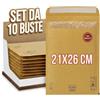 Generico Buste Imbottite per Spedizioni 21x26 cm 10 Buste Gialle con Pluriball Resistenti - Sacchetti Protettivi per Spedizione con Adesivo Extra Forte e Carta Idrorepellente Rinforzata