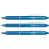 PILOT Set di 3 penne a sfera con punta retrattile Frixion Ball Clicker 0,7 turchese