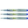 PILOT Set di 3 penne stilografiche usa e getta V-Pen SILVER a punta media blu