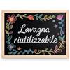 Pryma Lavagna Nera - Lavagna Scrivibile per Ufficio, Casa, Scuola, Ristorante - Design Elegante (40X60Cm)