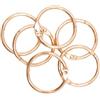 Craftelier - Set di 6 anelli metallici ad anello per rilegatura ideali per scrapbooking e artigianato | anelli per album, quaderni, planner o agende | dimensioni Ø 30 mm - colore oro rosa