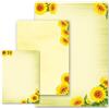 Paper-Media 50 fogli di carta da lettera decorati Motivo Fiori GIRASOLI DIN A4 - Paper-Media