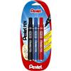 Pentel, pennarello indelebile a sfera N50, colore nero Blister de 3 Black / Blue / Red (Pack of 3)
