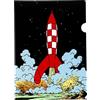 etranger di costarica Moulinsart A4 Plastic Folder The Adventures of Tintin The Lunar Rocket Taking off (15134)