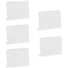 SagaSave 5 pezzi di mini lavagne acriliche, 100 mm x 75 mm a forma di L, lavagna piccola cancellabile per messaggi, da tavolo, per buffet, matrimoni, feste (bianco)