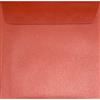 Netuno 25 buste lettera quadrate rosse 17 x 17 cm 125g Sirio Pearl Red Fever buste perlescenti Natale compleanno anniversario inviti matrimonio colorate decorative