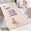 Mozzeilee Tappetino da scrivania, protezione per tavolo in pelle PU, antiscivolo, per ufficio, computer, scrivania, impermeabile, grande tappetino per mouse da gioco, per lavoro, casa, scuola (rosa, 80 x 40 cm)