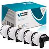 specmark 5 rotoli di etichette singole compatibili con Brother DK-N55224 54mm x 30,48m per tutte le stampanti di etichette QL QL-570 QL-700 QL-800