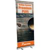 Promo-Station GmbH Roll Up Premium Plus | Rollup senza banner, senza stampa | Roll-Up in alluminio su un lato, argento anodizzato | incl. borsa per il trasporto | Espositore per banner pubblicitari roll-up per