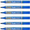 Pentel Set di 6 pennarelli permanenti N850 punta conica, colore: Blu