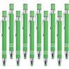 Junjie Penna a sfera multicolore con pennino capacitivo per uomini, donne, ufficio, nome di testo personalizzato, logo, per lavoro, ufficio, scuola unw (verde, 10 pezzi)
