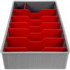 OSOLADY Vassoio Portacassa per Soldi 5 Scomparti, Plastico senza Sbavature, Scomparto Divisorio per Negozio e Aula, Organizzatore Contanti
