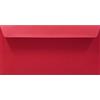 Netuno 25 buste lettera colorate lunghe rosse formato DL 11 x 22 cm 140g Plike Red busta americana elegante plastic-like per inviti partecipazioni matrimonio compleanno Natale buste di lusso