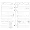 NOTABENE Ricambio Agenda Anelli Datato 2026 Giornaliero 17x9,5 Executive Greenwitch Compatibile Filofax-Personal AES11