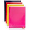 Pigna Colours 02298860B, Quaderno formato A4, Rigatura 0B, righe per 3° elementare, Carta 80g/mq, Pacco da 10 Pezzi