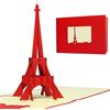 LINPOPUP LIN - Biglietto tridimensionale pop-up, serie architettura, soggetto: torre Eiffel
