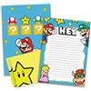 Nastami Set di carta da lettere per bambini, formato DIN A5, con buste (Super Mario)