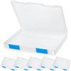 Schwamm 6 Pezzi Trasparenti A4 File Box Documenti Scatola di Plastica per Schede Contenitori per Riviste Protettore File Holder con Fibbia