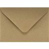 Netuno 25 buste lettere carta riciclata formato B6 12,5 x 17,5 cm 100g buste da lettera decorative buste taglio a punta carta kraft ecologica buste marroni per cartoline lettere partecipazioni inviti