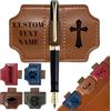 BestCustomSt Segnalibro magnetico in pelle personalizzato portapenne magnetico personalizzato in pelle portapenne segnalibri con testo logo regali personalizzati per leggere donne uomini amanti dei libri