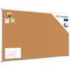 ALLboards Lavagna in Sughero con Cornice in Alluminio 200x120cm, Bacheca Sughero per Puntine Spille Alluminio Anodizzato Memoboard