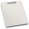 Generico 5x Cartelline Porta Blocco in PVC Bianco, Cartelle Portablocco Eleganti e Resistenti per Ufficio e Scuola, Ristoranti, Formato A4 Con Copertina Pieghevole, 24x35.5 cm con molla fermafogli