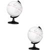 SUPVOX 2 Pezzi Globo vuoto incompiuto Globe vuoto da disegnare Materiali piccolo globo globi mappa del globo vuota World Globe Blank globo terrestre per globo bianco pvc bianca
