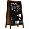 ALLboards Lavagna Nera da Gesso con Cavalletto 78x44 cm legno laccata, Struttura in Legno, Scrivibile con Gessetti e Pennarelli a Gesso, per Bar Ristoranti Locali