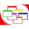 Gicaprice 300 Etichette Adesive Colorate 70 x 50 mm Tag Nome - Utili Per Indumenti, Oggetti, Facili da Scrivere + Omaggio Penna (Nominativo)