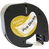 PRESTIGE CARTRIDGE Compatibile Nero su Blocchi Rosa Plastica Nastro (12mm x 4m) per Dymo LetraTag LT110T, LT100H, LT100T, QX50, XR, XM, 2000, Plus