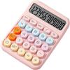 Irfora Calcolatrice,Calcolatrice Meccanica 12 Cifre Ampio Display Lcd Grande Tasto Rotondo Simpatica Calcolatrice Color Caramella Adatta Per Ufficio Scuola Casa Per Bambini Studenti Ragioniere - Rosa