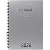 PRESTIGE & DELUXE Ricambio agenda MOOD spiralato settimanale 2026 - Dimensione disponibili : 8x13cm, 9,5x17, 15x21cm, 17x24 cm, + penna a scatto e segnalibro (15x21cm)