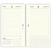 Agendepoint.it - Ricambio Agenda Organizer Giornaliera a Righe, 9,5x17 cm, 6 Fori, Carta Bianca 80gr, Bianco e Rosso (Avorio, 2026)