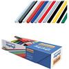 Aurora Store.it 100 DORSI PIATTI IN PLASTICA DI ALTA QUALITA' BIANCHI 3 MM PER RILEGATURA DORSI DORSETTI LISTELLI capacità 25 ff - confezione da 100 pz