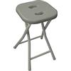 GEDY Sgabello bagno richiudibile, Misure e peso: 46,5X26X28 CM & 1,156 KG, Sgabello richiudibile in metallo e resine, Finitura tortora, Design R&S Gedy, 2 anni di garanzia