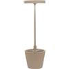 Zafferano Lampada Poldina Reverso, Lampada da Tavolo Ricaricabile e Senza Fili con Controllo Touch, Adatta per Salotto ed Esterni, Dimmer, 2200-3000 K, Altezza 35 cm, Colore Sabbia