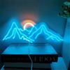 HFHungkeong Insegna al Neon Decorativa a LED Dimmerabile a Forma di Montagna per la Decorazione delle pareti della stanza, Lampada da parete con alba e tramonto, regalo per gli amici, Alimentata tramite USB