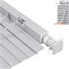 Generico Persiana alla Veneziana in Alluminio, 40 60 70 80 90 100 110 130 150 160 180 215 cm Fissaggio a Soffitto Incluso, Protezione dai Raggi UV, Design Moderno(Light gray)