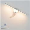 TZSMUM Moderno LED Applique da Parete con Interruttore Tattile Lampada da Parete Ruotabile a 300° Lampada a Muro 3 Temperature di Colore Regolabili 2700K-6500K per Camera da Letto (Bianco)