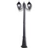 Ironware LAMPIONE GRIGIO GHISA DA GIARDINO CON 2 LUCI CM 200 H PER ARREDO ESTERNO