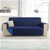 L'ANTICO ARCOLAIO - Copridivano 3 Posti con Braccioli, Antigraffio Gatto, Antiscivolo in Microfibra Double Face, Fodera Copri Divano (Blu/Azzurro)