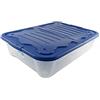House&Style Vulcano Box Storage Duo - Scatola di immagazzinaggio, LG, Blu, 80 x 60 x 17 cm, 1 pezzo