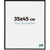 yd. Your Decoration - Cornice per foto 35 x 45 cm, colore nero opaco, cornice in plastica con vetro acrilico - cornice antiriflesso 35 x 45 cm - Annecy