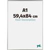 yd. Your Decoration - Cornice A1 59.4x84 cm - Champagne - Cornice Decorativa Parete in Plastica con Vetro in acryl - Antiriflesso - A1 59.4x84 Cornice - Evry