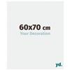yd. Your Decoration - Cornice 60x70 cm - Bianco Lucente - Cornice Decorativa Parete in Plastica con Vetro in acryl - Antiriflesso - 60x70 Cornice - Evry