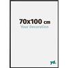 yd. Your Decoration - Cornice 70x100 cm - Nero Opaco - Decorativa Parete in Alluminio con Vetro in acryl - Antiriflesso - 70x100 Cornice - Kent