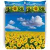 Caleffi Completo letto lenzuola copriletto matrimoniale due piazze modello Girasoli sogni di viaggio